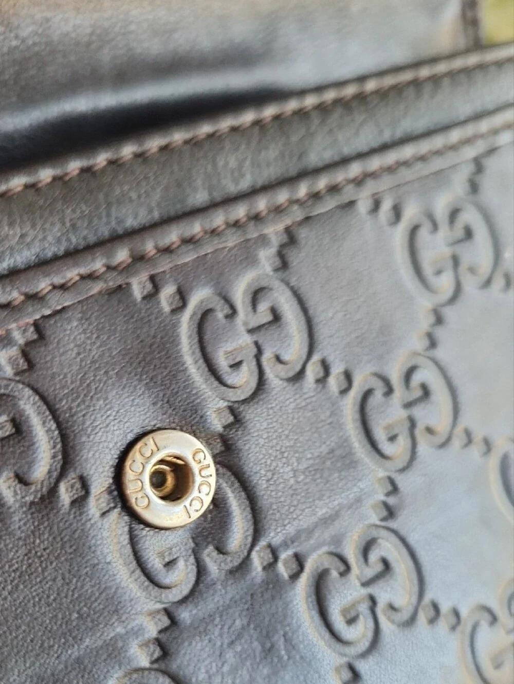 Gucci Black Embossed GG Continental Wallet with Bow Detail. Perfect FALL color